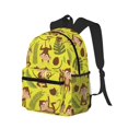 thumbnail image 2 of Mochila de plátano con diseño de hoja de coco y mono, ideal para portátiles, viajes, senderismo, negocios, para mujeres y hombres., 2 of 5