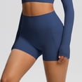 thumbnail image 5 of Biker Shorts Women High Waisted Tummy Control Running Yoga Workout Compression Spandex Shorts with Pockets Navy XL, 5 of 9
