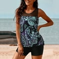 thumbnail image 4 of CALAFEBILA 2 Piece Plus Size Swimsuits for Women Modest Tankini Floral Print Bathing Suits, 4 of 7