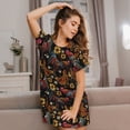 thumbnail image 3 of Lsque Sunflower Rooster Pattern Nightgowns for Women Sleep Shirts Short Sleeve Nightshirt Pullover Nightdress Soft Sleepwear Relaxed Fit Nightdress, 3 of 6