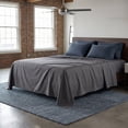 thumbnail image 2 of REGALWOVEN Microfiber Bed Sheet, Breathable Flat Sheet,  Bedding for Bedroom Light Gray 90x102in, 2 of 5