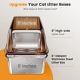 thumbnail image 3 of Caja de arena para gatos Tripamin Tripamin 15» XL de acero inoxidable, 3 of 6