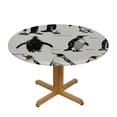 thumbnail image 3 of Orinice Penguins Round Table Cover Stain Resistant Washable Indoor Outdoor Tablecloth Kitchen Dining Wedding Parties Picnic Farmhouse 100% Polyester Fiber 46-50, 3 of 8