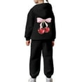 thumbnail image 6 of Gelikeya Girls Graphic Jogging Suits Sweatsuits 2 Piece Set Oversized Hoodie and Sweatpants Fall Winter Clothes (Black, 12-13 Years), 6 of 8