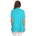 thumbnail image 4 of Moa Collection Women's Solid Short Sleeve Cardigan Casual Lightweight Open Design, 4 of 4
