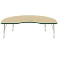 thumbnail image 3 of ECR4Kids Thermo-fused 48" x 72" Kidney School Activity Table, Chunky Legs, Adjustable Height 15-24 inch (Maple/Green/Sand), 3 of 4