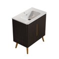 thumbnail image 5 of FFZ U136-Etna30F-308 Etna 30" Brushed Black Oakt Bathroom Vanity With Sink, Freestanding & Wall Mounted Bathroom Cabinet Options For Modern Bathrooms, Kd, 5 of 6