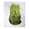 thumbnail image 1 of SIDONKU Flannel Throw Blanket Brown Cute Cat Love Valentine Day Children Soft for Bed Sofa and Couch 50x60 Inches, 1 of 1