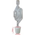 thumbnail image 2 of 2 Piece S-Shape Air Lock Twin Bubble Plastic with #6 Rubber Stopper Grommet Homebrew Fermentation Wine Valve Wine Beer Making Twin Bubble Fermentation, 2 of 3