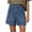 Blue, variant on Summer Women High Waisted Casual Denim Shorts Denim Shorts Wide Leg Shorts with Pockets