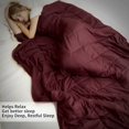 thumbnail image 3 of MerryLife Weighted Blanket 20 lbs 60" X 80" Queen Size | Duvet Cover Removable | Glass Beads Filling Heavy Blanket Burgundy, 3 of 6