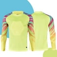 thumbnail image 2 of inhzoy Kids Youth Padded Goalkeeper Jersey Football Long Sleeve Goalie Shirts Fluorescent Green-C XXS, 2 of 3