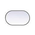 thumbnail image 6 of Metal Frame Oval Mirror 24x40 Inch in Black, 6 of 12