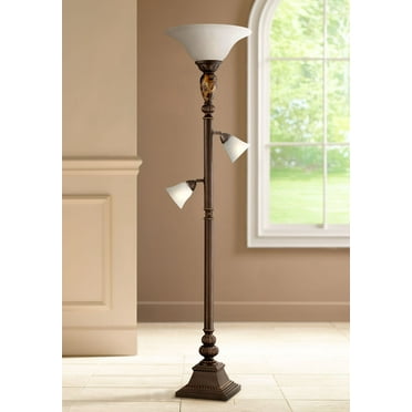 Franklin Iron Works Rustic Farmhouse Torchiere Floor Lamp 3 Light Tree 72 Tall Bronze Faux Wood Mica Shade Dimmable For Reading Bedroom Com Rustic Farmhouse Torchiere Floor Lamp, Plymouth Bronze Mica Shade Torchiere Floor Lamp