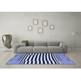 thumbnail image 3 of Ahgly Company Machine Washable Indoor Rectangle Abstract Blue Contemporary Area Rugs, 3' x 5', 3 of 4
