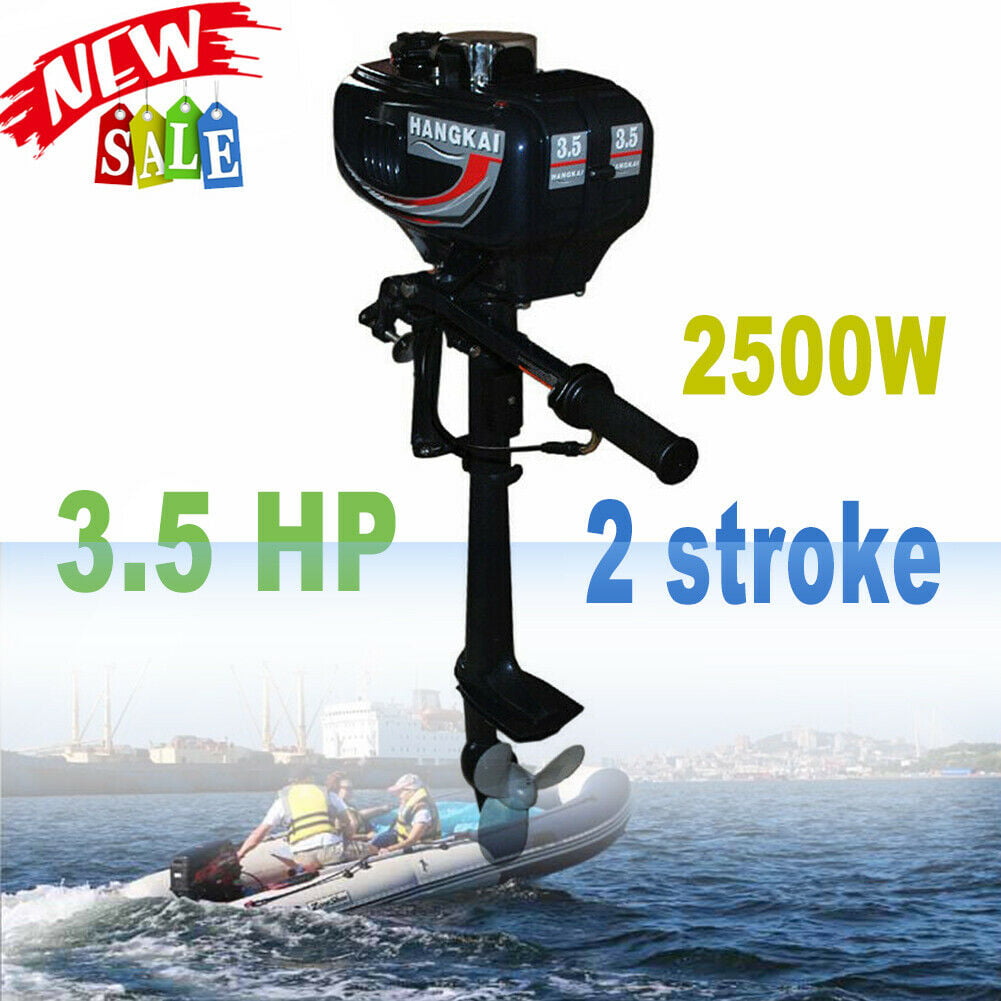 HANGKAI 2 Stroke Outboard Motor 2500W 3.5HP Fishing Boat Engine with CDI System 