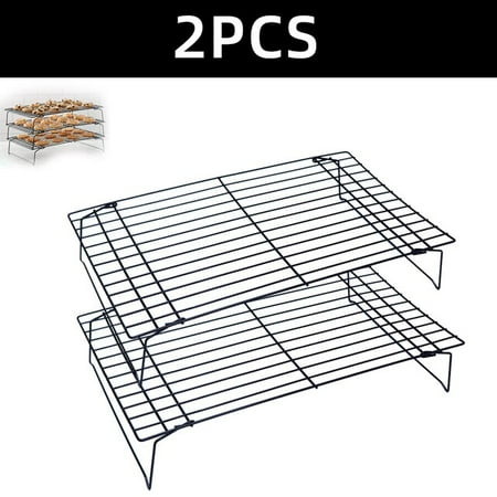 

UMMH Steel Non Stick Wire Grid Baking Tray Cake Cooling Rack Oven Kitchen Pizza Bread Cookie Holder Barbecue Shelf