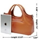 thumbnail image 3 of Iswee - Bolsos de hombro de piel auténtica, bolsos y bolsos para mujer, diseño de portafolios cruzada, tamaño mediano, Sorrel, M, 3 of 5