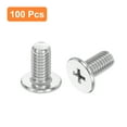 thumbnail image 3 of M6-1 x 12mm 100Pack Metal Flat Round Head Screws Phillips Drive Machine Bolt, 3 of 6