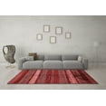 thumbnail image 3 of Ahgly Company Machine Washable Indoor Rectangle Abstract Red Modern Area Rugs, 2' x 4', 3 of 4