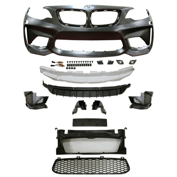 Ikon Motorsports Compatible with 14-21 BMW F22 F23 2 Series M2 Style Front Bumper Cover Conversion - PP