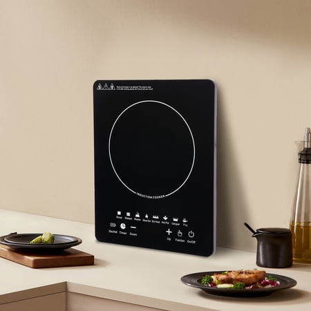 NEW Portable Kitchen Countertop Induction Cooktop Burner Electric Hot Stove US Compatible with Cast Iron, Iron, Electromagnetic Steel, Enamel