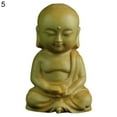 thumbnail image 2 of Yesbay Mini Unpainted Buddha Statues Wood Monk Figurine Home Decor, 2 of 8