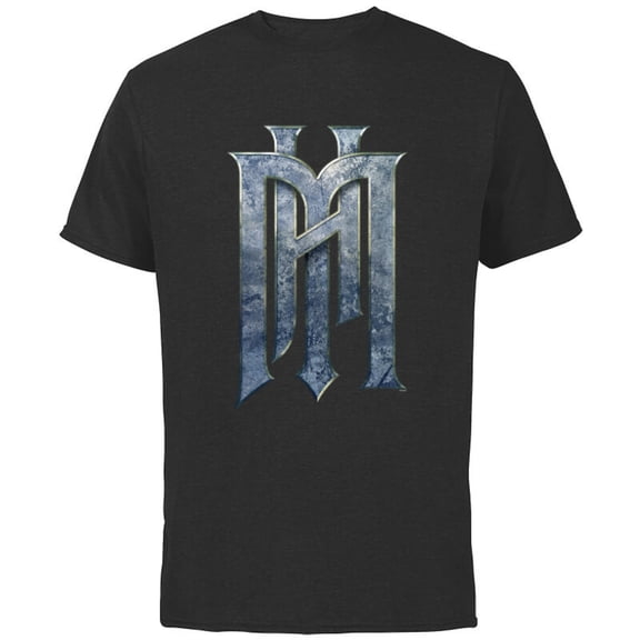 Disney Haunted Mansion Official Live-Action Movie H.M. Logo - Short Sleeve Cotton T-Shirt for Adults - Customized-Black
