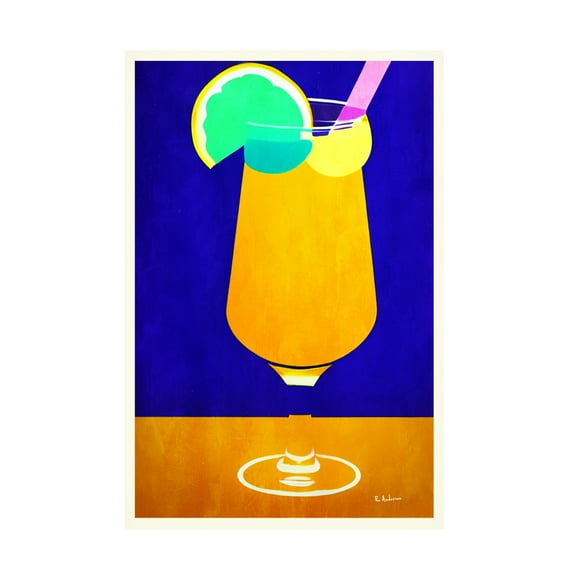 Canvas Wall Art - Bo Anderson 'Pina Colada' Wall Art for Living Room, Bedroom, or Office D?cor by Trademark Fine Art - 12 x 19 Inches