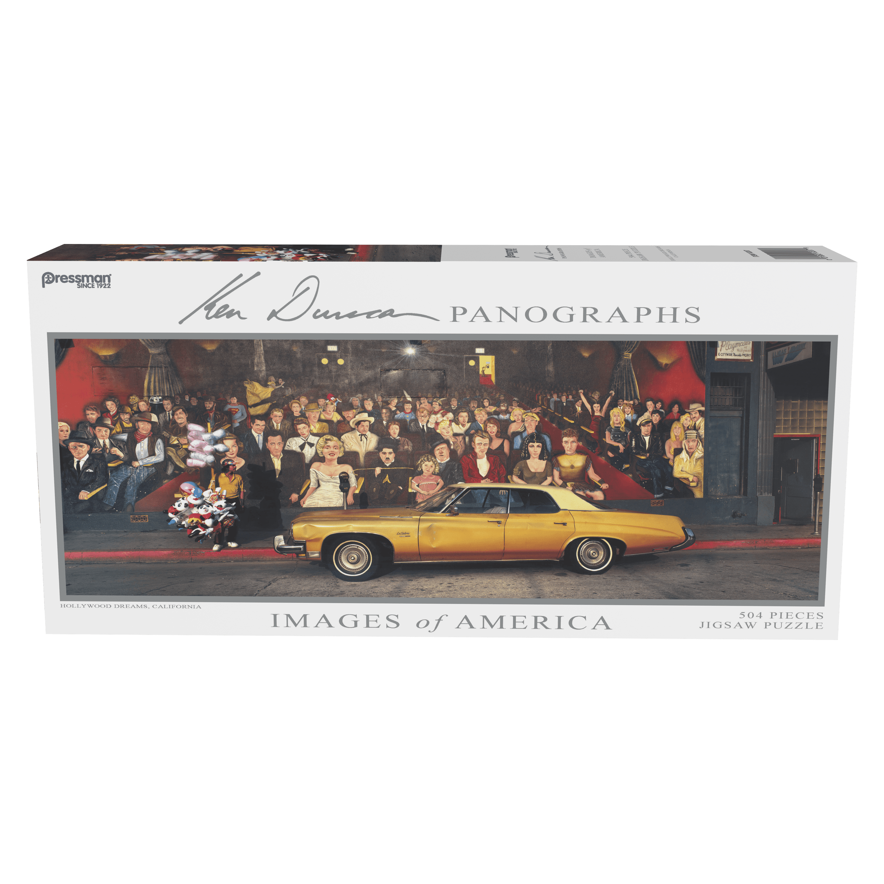 Pressman Toys - Images of America 504 Piece Panoramic Puzzle, Hollywood Dreams