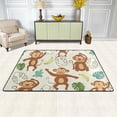 thumbnail image 3 of SKYSONIC Lightweight Soft Area Rugs Monkeys and Jungle Elements Floor Mat for Kids Playing Room Hardwood Floor Living Room Nursery Rugs, 72x48 inch, 3 of 6
