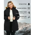 thumbnail image 5 of Soularge Women's Plus Size Winter Coat Warm Puffer Jacket Windproof Hooded Winter Jacket Black 3X, 5 of 8