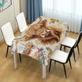 thumbnail image 4 of Yayeee Tablecloths 54" x 54" Rectangle Wrinkle Resistant Party Table Cover, Floral Cow, 4 of 8