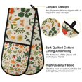 thumbnail image 2 of Yayeee Double Oven Mitt Kitchen Heat Resistant Baking 35" x7" Quilted Glove, Leaves Pattern, 2 of 6