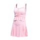 thumbnail image 1 of Gibobby Conjunto de Bikini Summer New Ladies Cordón sin mangas Sling Ruffle Top + Boxer Shorts Conjunto de traje de baño de moda(Rojo de la sandía,M), 1 of 5