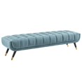 thumbnail image 2 of Modway Adept Performance Velvet Bench in Sea Blue, 2 of 6