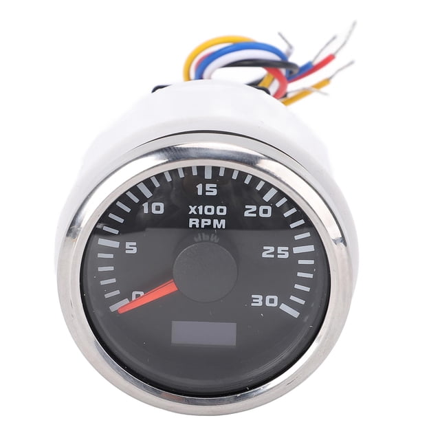 52mm Tachometer Gauge with Hour Meter for Truck Tractor Car Boat 3000RPM 7 Color Backlight