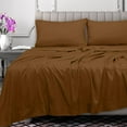 thumbnail image 3 of Royale Linen 300 Thread Count 100% Long Staple Combed Cotton Flat Sheet - Super Soft - Top Sheet - King Flat Sheet Sold Separately - Breathable, Cool & Crisp Percale Flat Sheet Only (King, Chocolate), 3 of 10