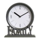 thumbnail image 1 of Reloj de escritorio, relojes de mesa, sin tictac, fácil de leer, estante, silencioso, familiar, decorativo C-gris profundo, 1 of 8