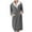 Grey, variant on Women's Plush Fleece Hooded Bathrobe, Long Length Belted Robe, Soft Cozy Loungewear, Spa Style Open Front Gown, Comfortable Warm Pockets Robe Beige L