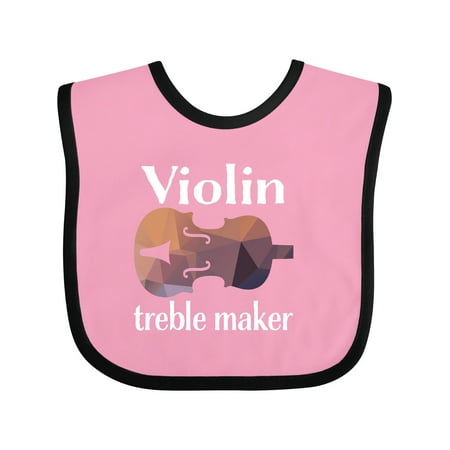 

Inktastic Violin Treble Maker Funny Violinist Music Gift Gift Baby Boy or Baby Girl Bib
