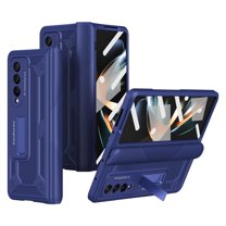 ELEHOLD for Samsung Galaxy Z Fold 5 Heavy Duty Case with Built-in Screen Protector Invisible Kickstand Hinge Protection Non-Slip Shockproof Full Body Rugged Case for Samsung Z Fold 5 2023, Blue
