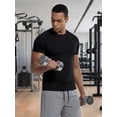 thumbnail image 2 of YUSHOW 3 Pack Men's Workout Shirts Mesh Athletic Quick Dry Active Tops, Size L, 2 of 8