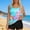 A156 Light Blue, variant on Xdegoge Swimsuits for Women Scoop Neck Mid Rise Boyshorts Tankini Sets Two Piece Bathing Suits Smooth Tropical Floral Print Tummy Control Modest Summer Vacation