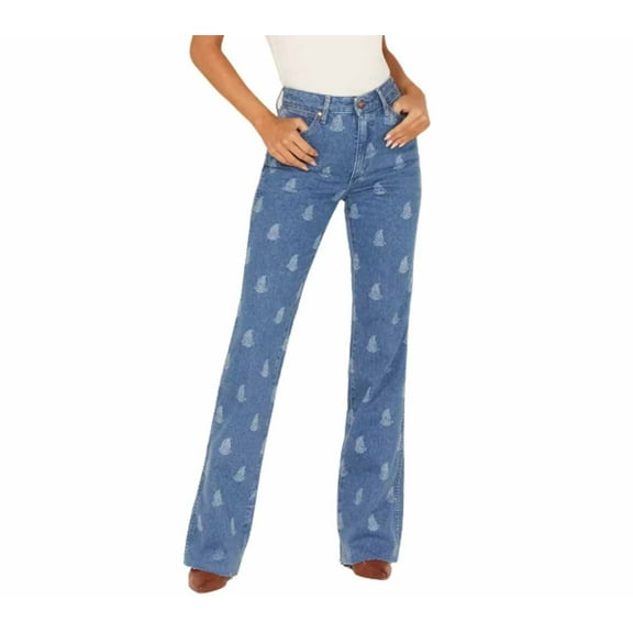 Wrangler Women's Westward 626 High Rise Bootcut Jeans - Medium Wash Paisley Print - (26W x 32L)