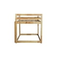 thumbnail image 3 of Bunk Bed Twin Over Twin, Low Twin Size Floor Bunk Beds with Ladder, Solid Wood Junior Bunk Bed for Bedroom, No Box Spring Needed-Natural, 3 of 9