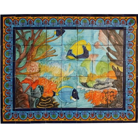 Coral Reef. Clay Talavera Tile Mural