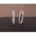thumbnail image 2 of 6x4 MM Opal Hoop Earring Dangle Earring Art Deco Earing Bridal Gifts White Gold Jewelry Oval Cut Natural Opal Wedding Gift, 2 of 4
