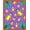 Purple, Pattern 4, variant on ODIKA 2x3 Machine Washable Non-Slip Area Rug, Dancing Monkey Festival Interlocking Design with Festive Balloons High Traffic Rug with Pad, Orange, 720827