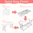 thumbnail image 7 of GVUHR Durable Construction and Compact Foldable Design Folding Table, White, 7 of 7